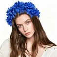 thumbnail image 2 of Under $5 Hair Clips Gsakboxl Women Colorful Daisy Flower Crown Headband Floral Headpiece Elegant Simulation Petal Hair Accessory Holiday, 2 of 4