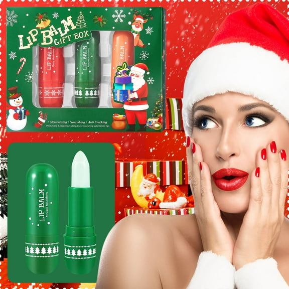 HYLLai 3pcs Lip Balm Set, Gentle Moisturizing Smoothing, Perfect as Lipstick Base or Daily Lip Care, Christmas Gift Ready