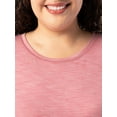 thumbnail image 5 of Fruit of the Loom Women's Soft and Breathable Short Sleeve Crew Top & Pajama Short Set, Sizes S-4X, 5 of 10