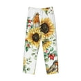 thumbnail image 4 of Balery Sunflowers Leaves And Birds print Men's Pajama Pants,Ultra Lightweight Pjs,Lounge Pant-Small, 4 of 9