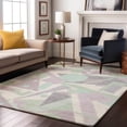 thumbnail image 7 of Addison Rugs Mayfield Premium Machine Washable Transitional Geometric Lilac Rectangle Rug, 5' X 7'6" Machine Washable Transitional Geometric Lilac Oversized Sherpa Throw Blanket, 7 of 7