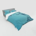 thumbnail image 3 of Ambesonne Nature Bedding Set 3 Pcs, Tree with Hearts Leaves, Twin XL, Turquoise, 3 of 3