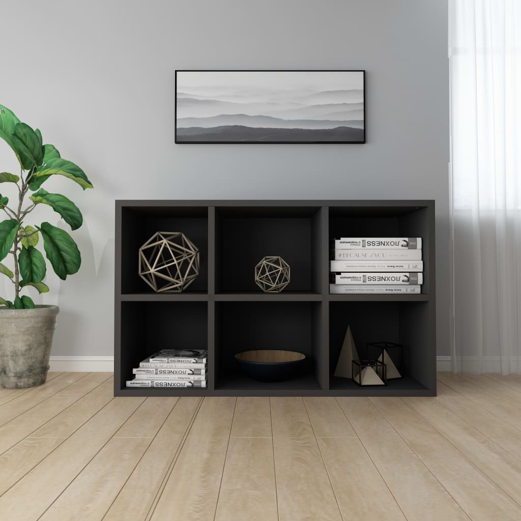 Kepooman 26" Modern 3-Tier Storage Bookshelf Cupboard for Home Office, Black