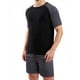 thumbnail image 4 of Pijamas para hombre, de verano, con bloques de color, cuello redondo, manga corta, pantalones cortos, ropa de casa, holgados, pijamas y pantalones cortos para hombre., 4 of 4