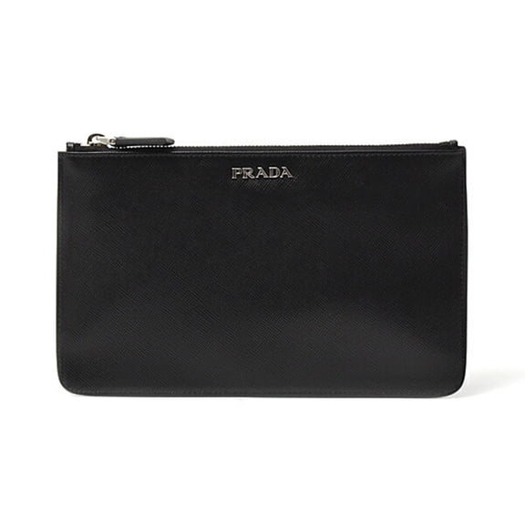 Pre-Owned Prada Men's and Women's Pouch Bag-in-Bag in Saffiano Leather, Black, 2M1236... (Good)