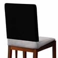 thumbnail image 2 of Pure Black Chair Back Covers, Removable Chair Covers for Dining Chairs Set of 4, Washable Chairs Slipcovers Back Seat Protector for Wedding Party 19"x20", 2 of 9