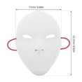 thumbnail image 2 of Máscara de antifaz para hombre, ideal para disfraces de cosplay, fiestas de disfraces y manualidades. Máscara blanca para Halloween y carnaval., 2 of 8