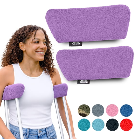 Crutch Comfort Universal Crutch Underarm Pad Covers - (Purple)