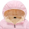 thumbnail image 6 of Baby Boys Winter Fleece Jackets - Toddler Sherpa Lined Puffer Jacket Winter Coat with Bear Ears Blue Jacket Coats for Girls 10-12, 6 of 8