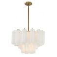 thumbnail image 2 of Crystorama Addis 9 Light Aged Brass Chandelier - 22"W x 14.25"H x 22"D, 2 of 11