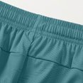 thumbnail image 6 of Besolor Mens Shorts Summer Lightweight Breathable Thin Workout Running Elastic Waist Drawstring Shorts with Zipper Pockets(X-Large,Green), 6 of 7