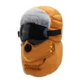 thumbnail image 2 of Pasamontañas de para mujer para adultos, redecilla con capucha, calentador de cuello, cubierta facial, Negras Amarillas shamjiam Gorro de invierno cálido, 2 of 7