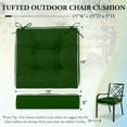 thumbnail image 2 of Outdoor Chair Cushions Set of 2, Patio Cushions for Outdoor Furniture, Tufted Waterproof Outdoor Chair Pads, 19 x 19 Inch, Beige, 2 of 14