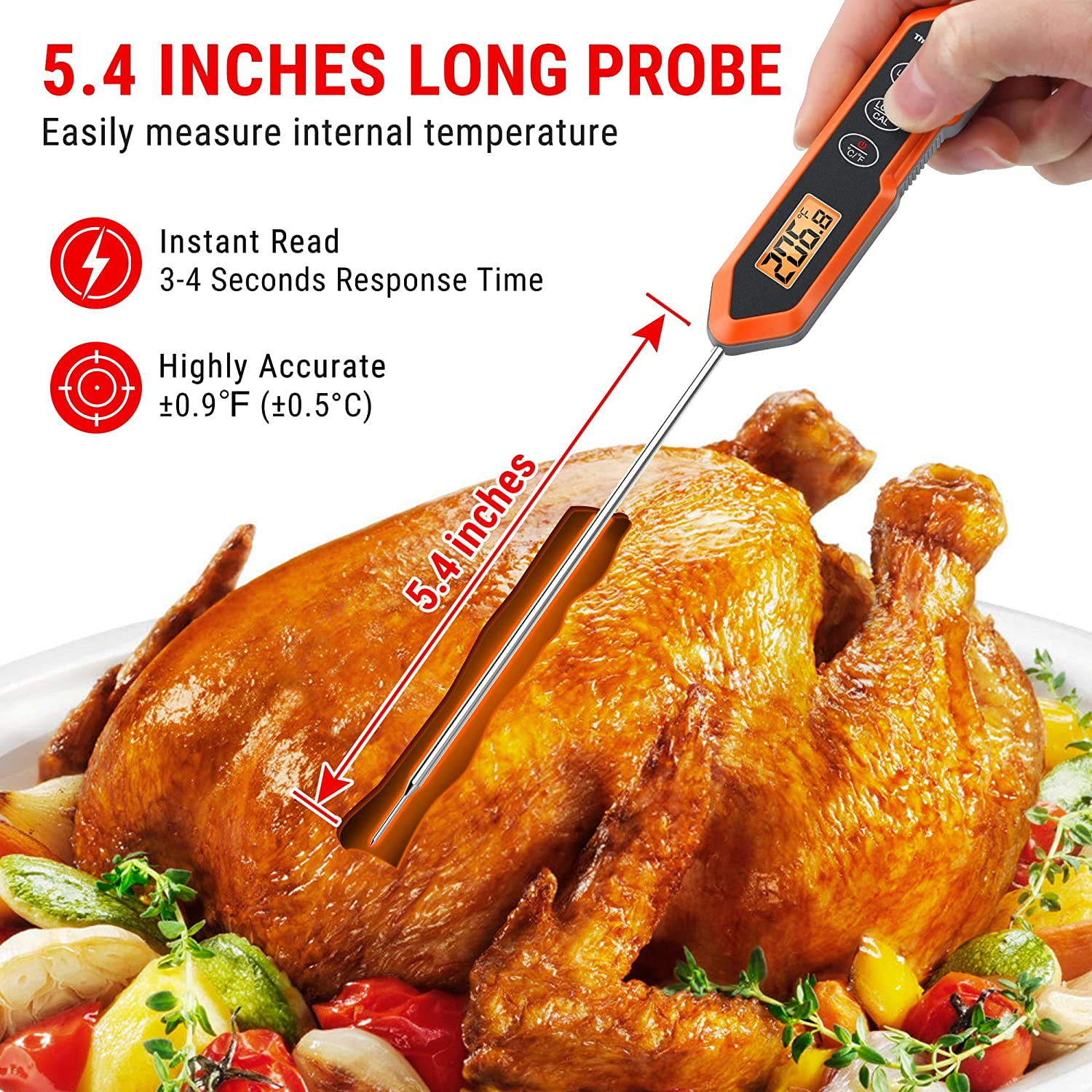 ThermoPro TP15H Waterproof Digital Display Instant Read Cooking Thermometer