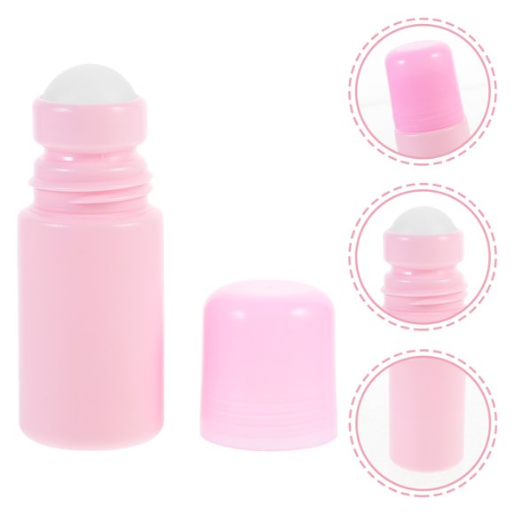 MERRYHAPY 10Ud Roll on Para Perfumes Esenciales Vacías Reutilizables Color Rosa