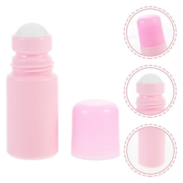 MERRYHAPY 10Ud Roll on Para Perfumes Esenciales Vacías Reutilizables Color Rosa