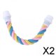 thumbnail image 1 of Cuerdas para pájaros Yinane soporte para percha Cuerda de escalada para loro 9,6 pulgadas multicolor 2 piezas, 1 of 7