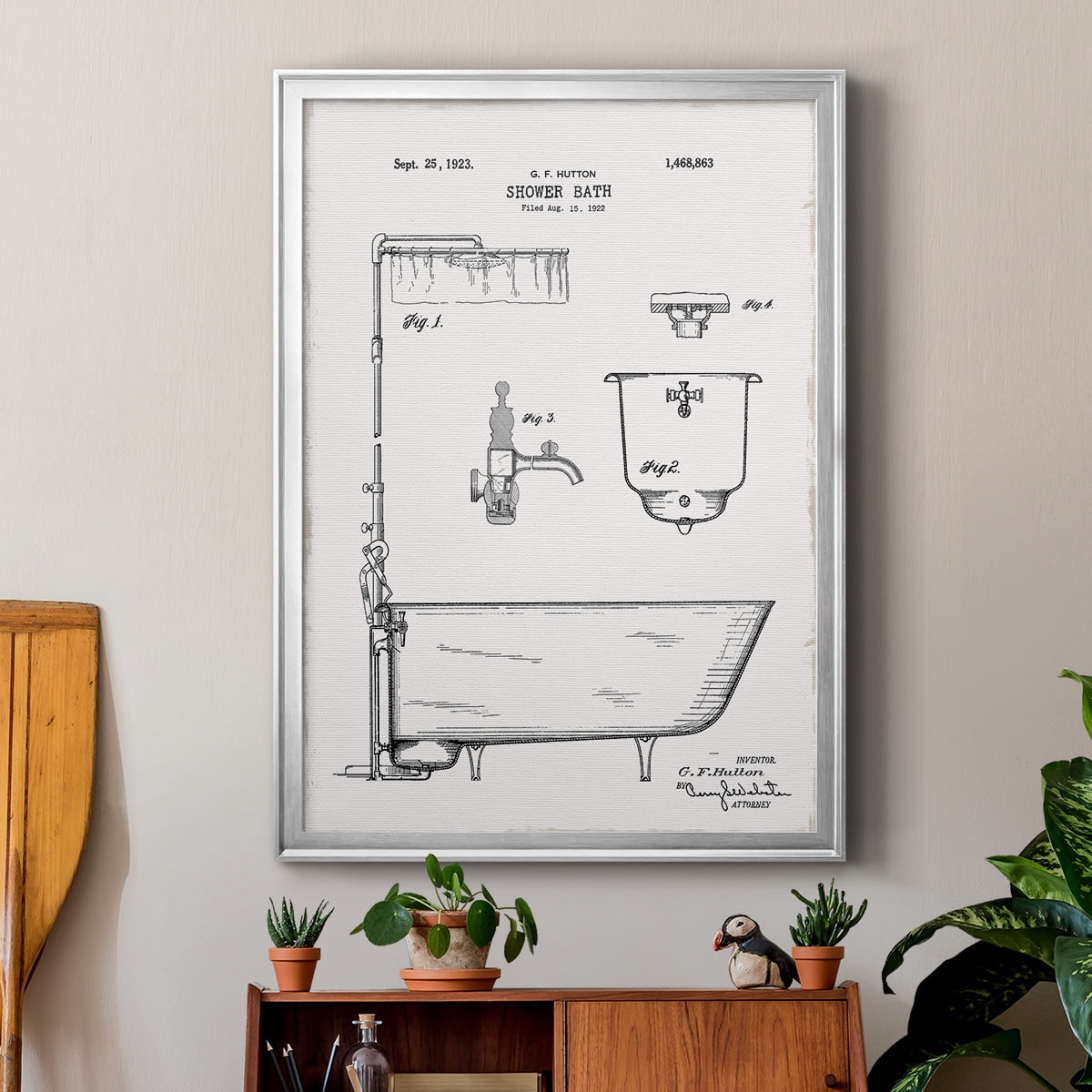 Vintage Bath I Premium Classic Framed Print - Ready to Hang