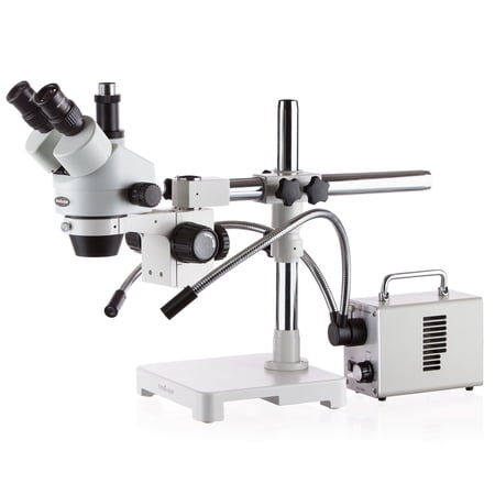 AmScope 7X-45X Stereo Microscope with LED Illuminator and Dual Gooseneck Fiber Optics New price history on PriceWatchPro