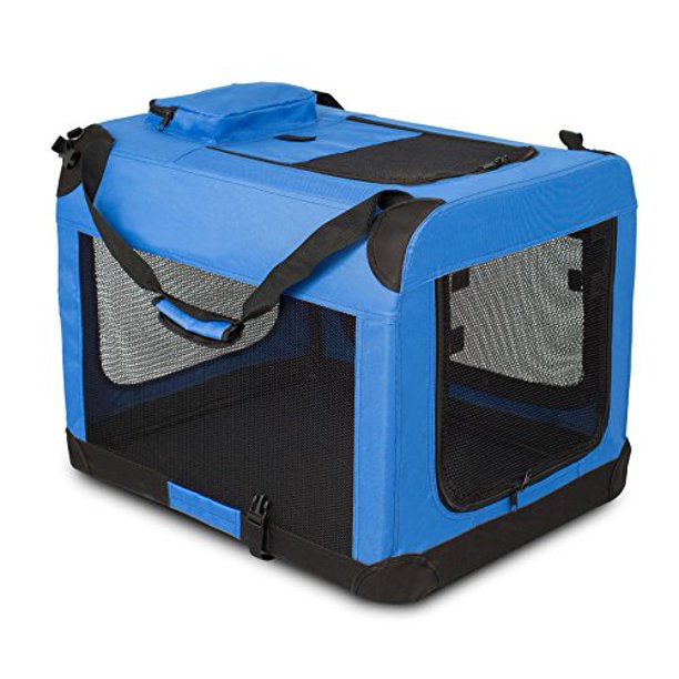 Medium softsided dog crate (blue)