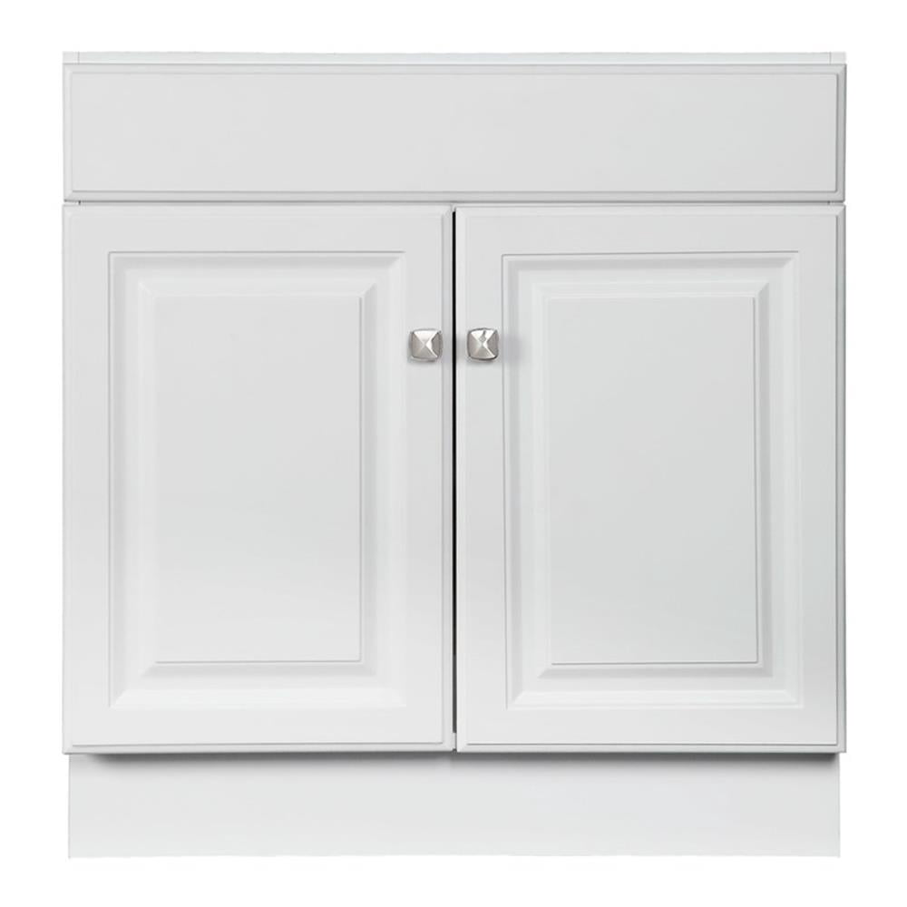 Pemberly Row 30-Inch Unassembled 2-Door Bathroom Wood Vanity Without Top - White