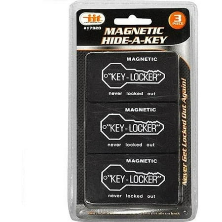 

IIT 3Pc 3 Plastic Hide-A-Key-Holder with Magnetic Base to Store Spare Key