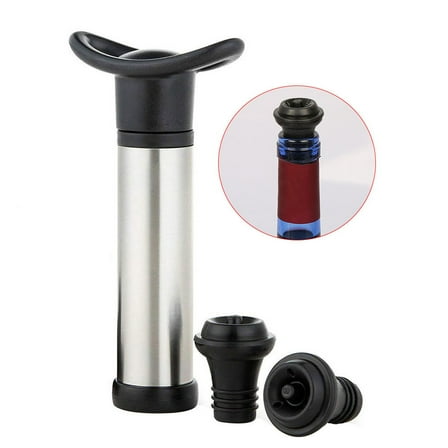 tooloflife Wine Bottle Sealer Vacuum Pump 2 Stoppers for Sealing Wine Champagne Beer Bottles