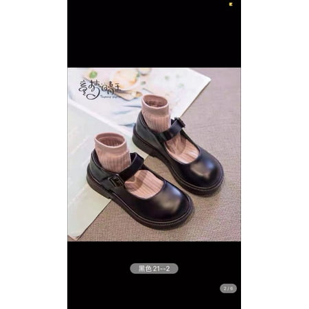 

Children‘s Shoes Pure Black Small Middle School Girls Girls Primary School Performance School Etiquette Spring and Autumn Shoes