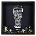 thumbnail image 2 of Torched Iowa Beer Cap Shadow Box Wall Mount Decor 13"x13"x3.5" Black, 2 of 8