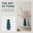 thumbnail image 6 of Unique Bargains Geometric Tiered Ceramic Sculptural Flower Vase Green 3.9"x 3.9"x 8.3", 6 of 6