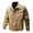 Khaki, variant on MexChoioe Mens Lapel Collar Cargo Jacket Full Zip Multi Pockets Lightweight Fall Casual Outerwear for Mens