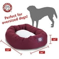 thumbnail image 3 of Majestic Pet Poly/Cotton & Sherpa Bagel Dog Bed Machine Washable Burgundy Extra Large 52" x 35" x 11", 3 of 5