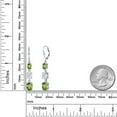 thumbnail image 6 of Gem Stone King 925 Sterling Silver Green Peridot 3 Stone Dangle Earrings for Women (5.64 Cttw, Gemstone August Birthstone, Oval 8X6MM, 7X5MM and 6X4MM), 6 of 6