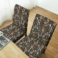 thumbnail image 5 of Black Boho Mushroom Stretchy Parson Chair Slipcovers for Dining Room Vintage Wildflower Botanical Chair seat Cover Chair Protectors for Party Pet Protection Universal Fit Polyester Set of 4, 5 of 6