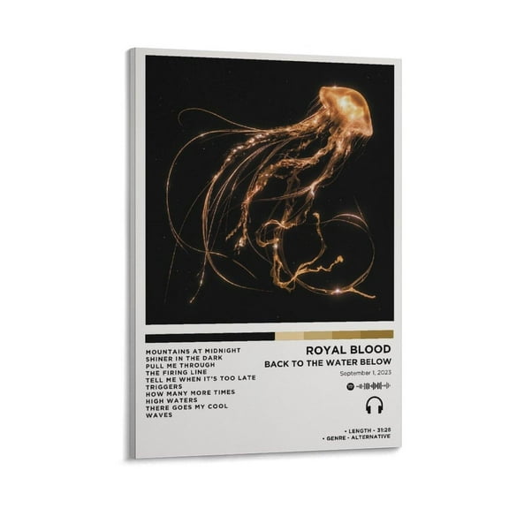 Royal Blood Back to The Water Below Canvas Poster Wall Decorative Art Painting Living Room Bedroom Decoration Gift