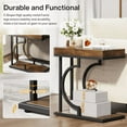 thumbnail image 7 of Farmhouse C Table End Table, Semicircular Frame, Sturdy Metal & Particle Board for Living Room/Bedroom/Small Spaces, 7 of 7