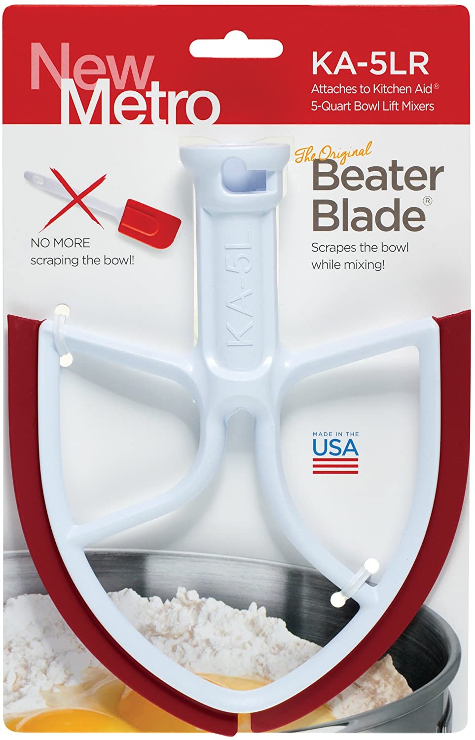 BeaterBlade for KitchenAid 5-Quart Bowl-Lift Mixers | Red - image 4 of 8