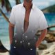 thumbnail image 1 of Blusa y camisa de manga corta con cuello vuelto Camisa casual para hombre Camisa de bolos vintage de manga corta Camisas de verano de playa cubana Camisa con botones Blusa para hombre Poliéster, 1 of 5