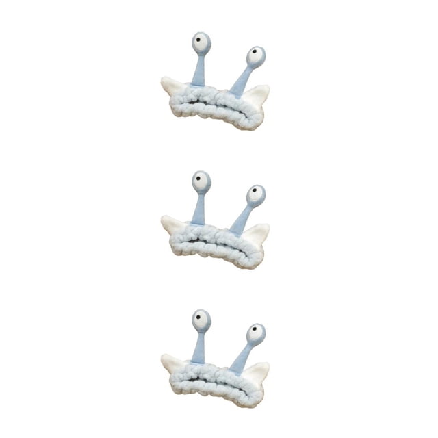 Qarigey Elástico y fácil de usar Diadema de felpa Ojos de caracol Orejas Diadema de dibujos animados práctica y conveniente azul claro Type1 NO1