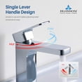 thumbnail image 5 of Blossom Kitchen and Bath Solid Brass Lead-free Single-handle High Arc Bathroom Faucet Chrome w/ Pop-up, 5 of 7