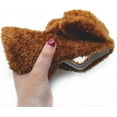 thumbnail image 2 of Dog Case Compatible with iPhone 14 Pro Max Cute 3D Plush Fluffy Dog Case Cartoon Case Fashion Luxury Fur Hair Fuzzy Wool Face Soft Back Cover Shockproof Protective for Women Girls Girly Brown, 2 of 6