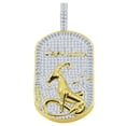thumbnail image 5 of 14K Yellow Gold Finish Capricorn Horse Zodiac Sign Astrology Horoscope Charm Baguette & Round Cut Diamond Pendant Unisex, 5 of 5