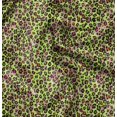 thumbnail image 1 of Soimoi Green Silk Fabric Leopard Animal Skin Print Fabric by the Yard 42 Inch Wide, 1 of 6