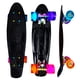 thumbnail image 1 of JS Roller Patineta penny board de 22 pulgadas para niños, adultos con llantas de goma y superficie antiderrapante black multicolor, 1 of 2
