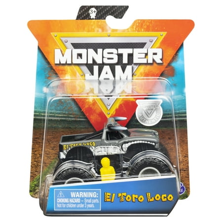 Monster Jam, Official El Toro Loco Monster Truck, Die-Cast Vehicle, Over Cast Series, 1:64 Scale