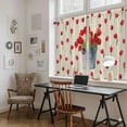 thumbnail image 5 of Red Tulip Flowers Kitchen Curtain for Berdoom Living Room Cafe 45 Inch Length, Spring Floral Vintage Drum Country Yellow Tiers Curtains Light Filtering Drapes Window Treatment 2 Panels 52"Wx45"L, 5 of 8