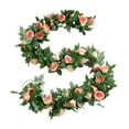 thumbnail image 2 of HengDidi 16-Piece Valentine's Day Rose Vine Garland with Green Leaves, 78.7" Artificial Silk Flowers for Wedding Arch Home Decor Indoor Outdoor Party Holiday Decoration (Red/White/Pink/Orange), 2 of 7