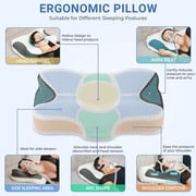 Elviros CPAP Pillow for Sleeping, Adjustable Height Neck Support Pillow with Memory Foam for CPAP Users with Sleep Apnea, Suitable for Side and Back Sleepers