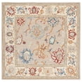 thumbnail image 2 of Safavieh Heritage Luvina Floral Wool Area Rug, Brown/Beige, 6' x 6' Square, 2 of 11