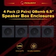 thumbnail image 2 of QPower QBomb 6.5 Pouces Vaporisateur de Doublure de Lit Boîte de Haut-Parleur de Voiture, Paire (2 Pack), 2 of 9